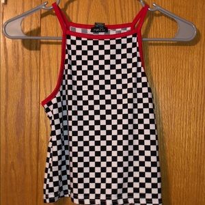 Checkerboard crop top